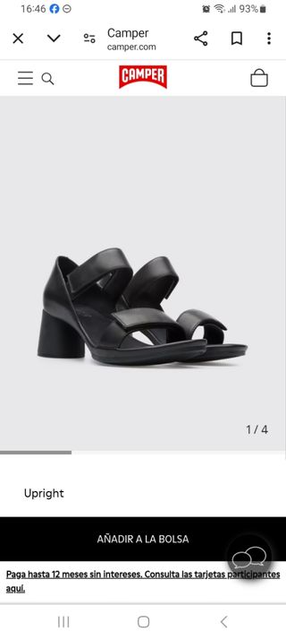 SANDALIAS TACÓN DE PIEL CAMPER
