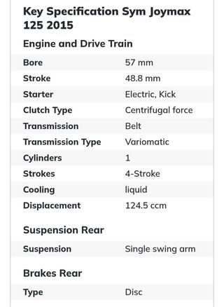 SYM Joymax 125i 2016 Gris o  Cambio por coche