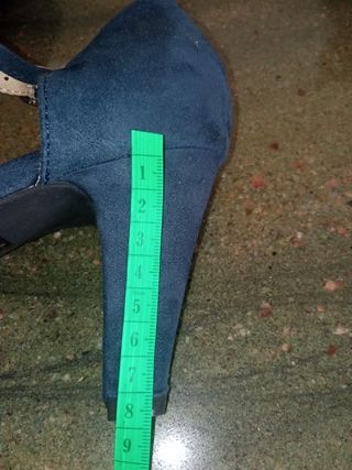 Zapatos tacon azul marino