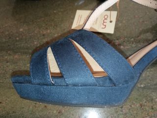 Zapatos tacon azul marino