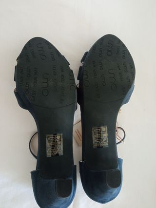Zapatos tacon azul marino