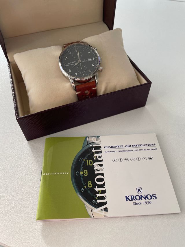 Reloj Kronos Pilot Automatic Chronograph Black