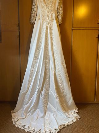 Abito da sposa avorio tg. 42 con velo