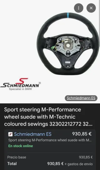 Volante BMW Performance Alcántara BMW e90