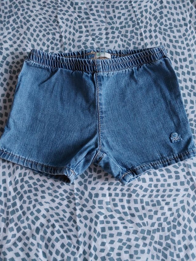 Pantalón corto tejano bebé