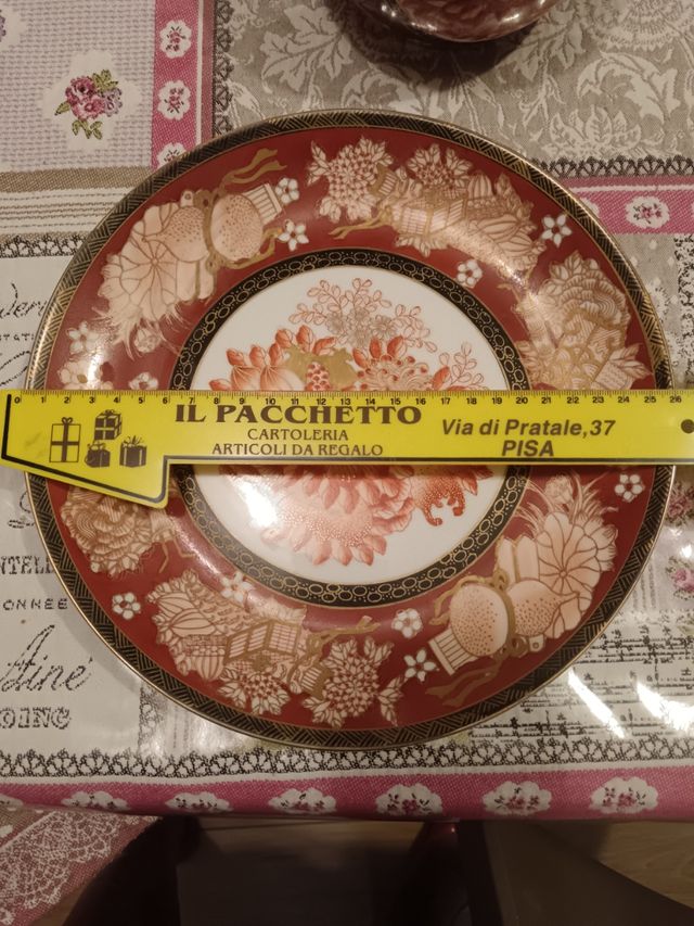 Piatto e vaso cinese vintage