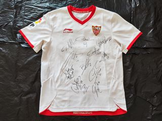 Camiseta firmada fútbol Sevilla FC