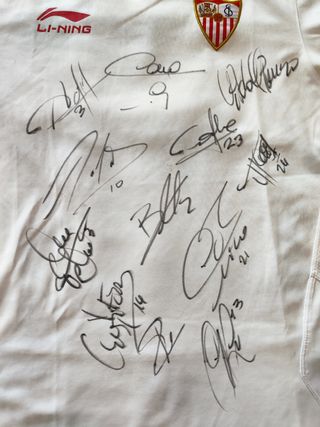 Camiseta firmada fútbol Sevilla FC