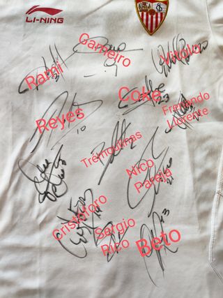 Camiseta firmada fútbol Sevilla FC