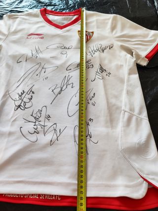 Camiseta firmada fútbol Sevilla FC
