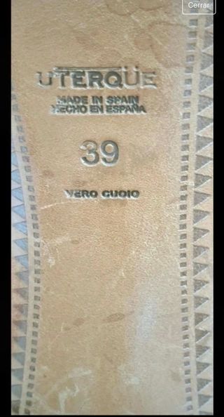 Sandalias tacon Uterqüe talla 39. Piel
