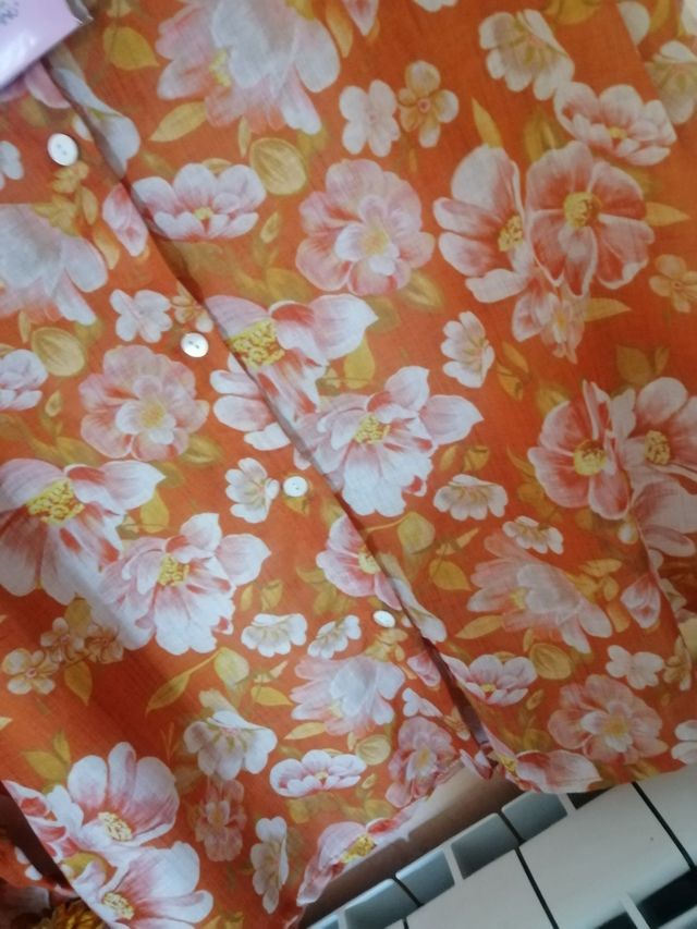 Camicia donna arancione floreale - NUOVA
