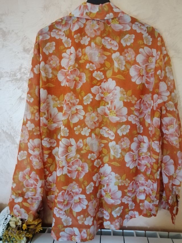 Camicia donna arancione floreale - NUOVA