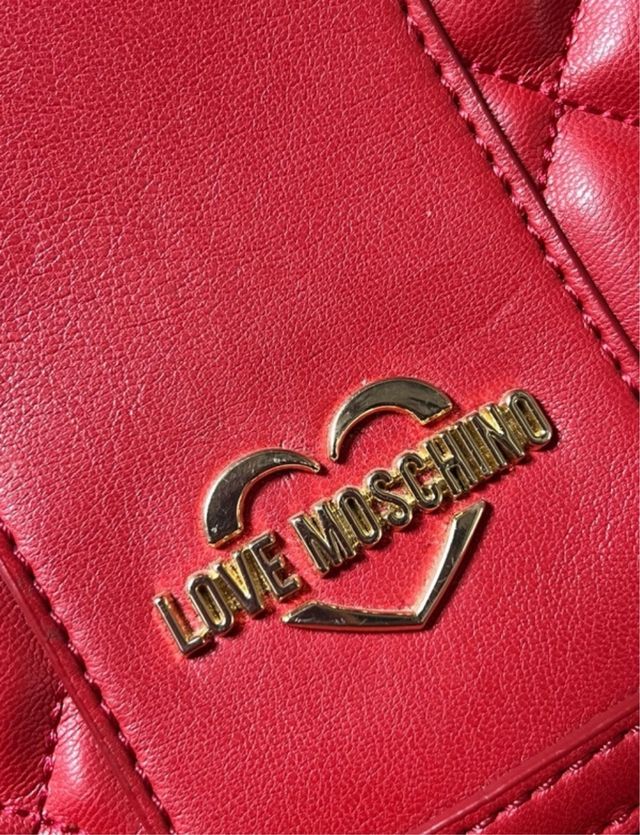 Borsa Love Moschino trapuntata rossa