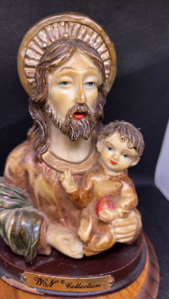 FIGURA  DE SAN JOSE Y EL NIÑO DE COLECCION