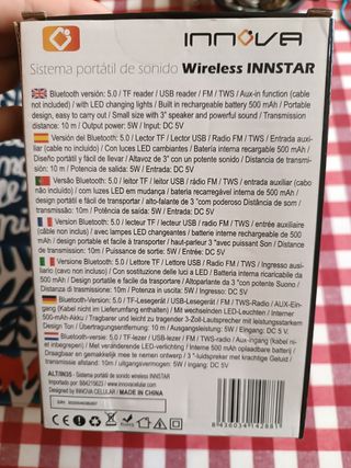 Altavoz de sonido portátil 