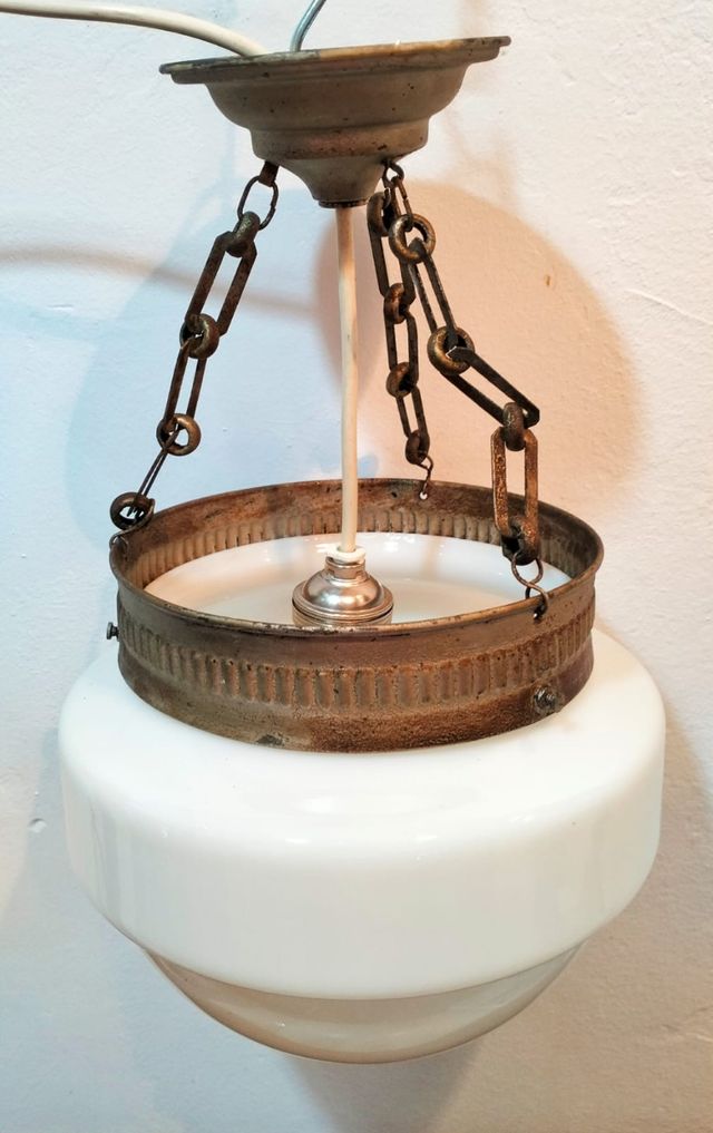 Lámpara vintage opalina