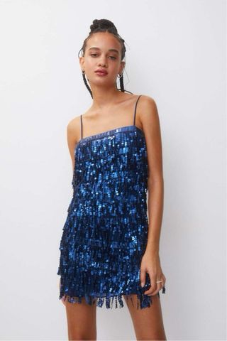 Vestido lentejuelas azul