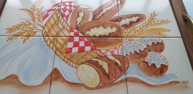 tabuleiro de Azulejos pintados á mão