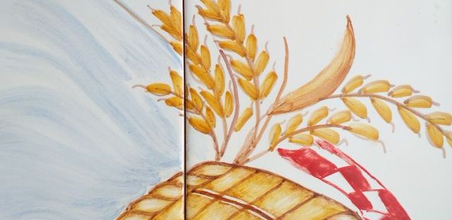 tabuleiro de Azulejos pintados á mão