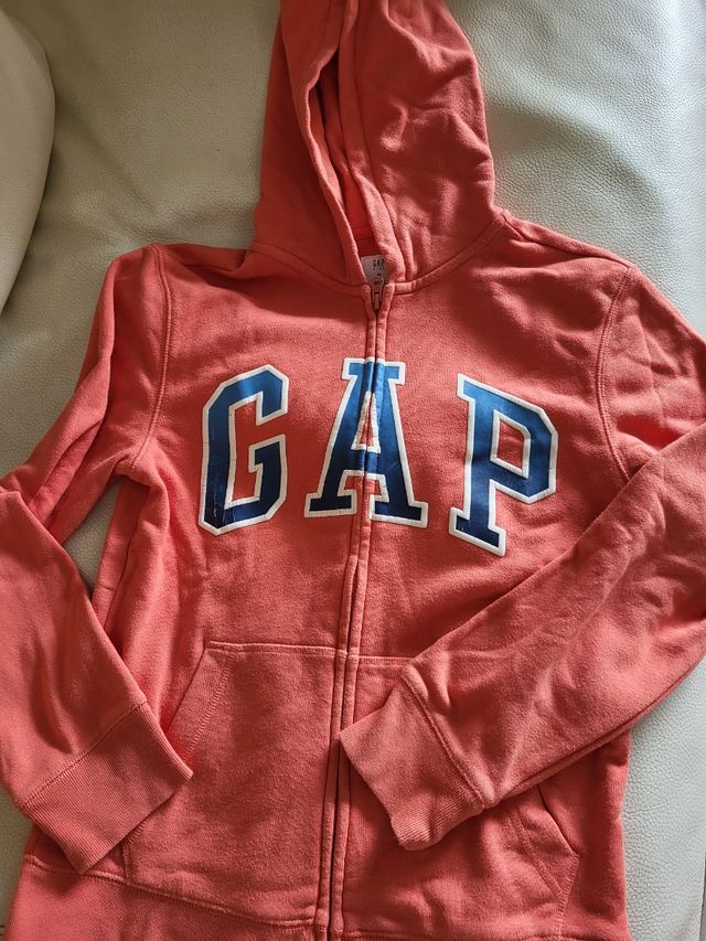 Felpa leggera GAP kids arancione con cappuccio