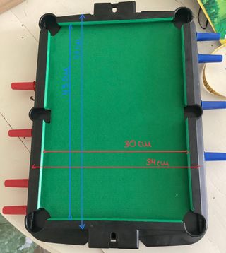 Futbolín/mesa de billar + juegos (mini)