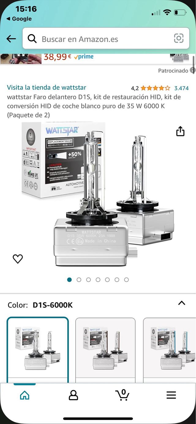 wattstar Faro delantero