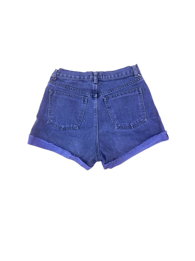 Denim viola a vita alta Ultrashorts