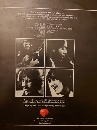 The Beatles LP"Let It Be" – Italy 1981Con errori