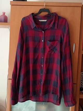 Camisa de cuadros manga larga