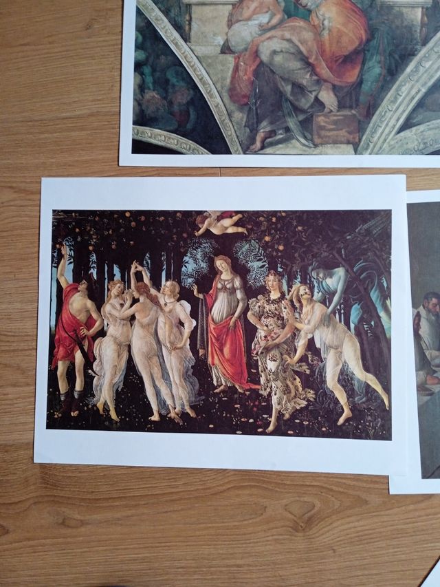 Colección 9 láminas pinturas famosas