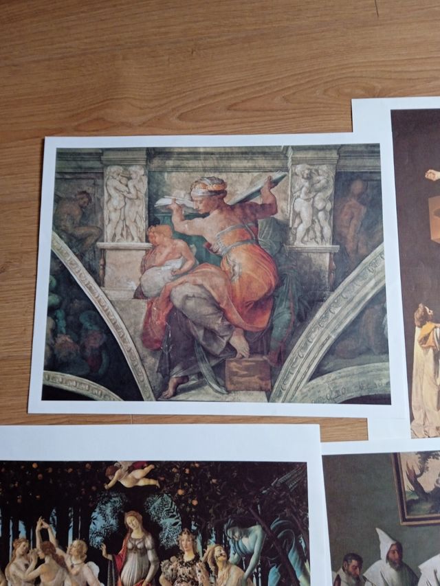 Colección 9 láminas pinturas famosas