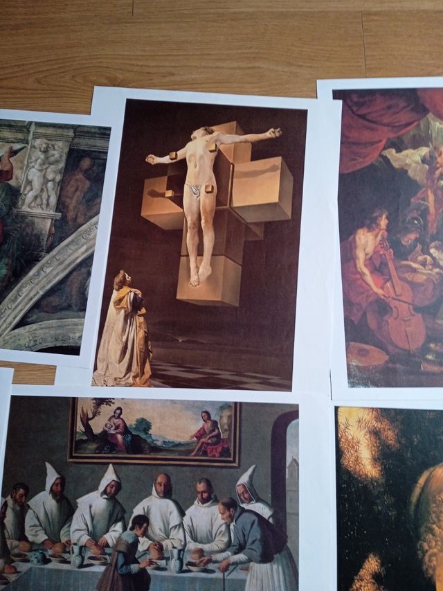 Colección 9 láminas pinturas famosas