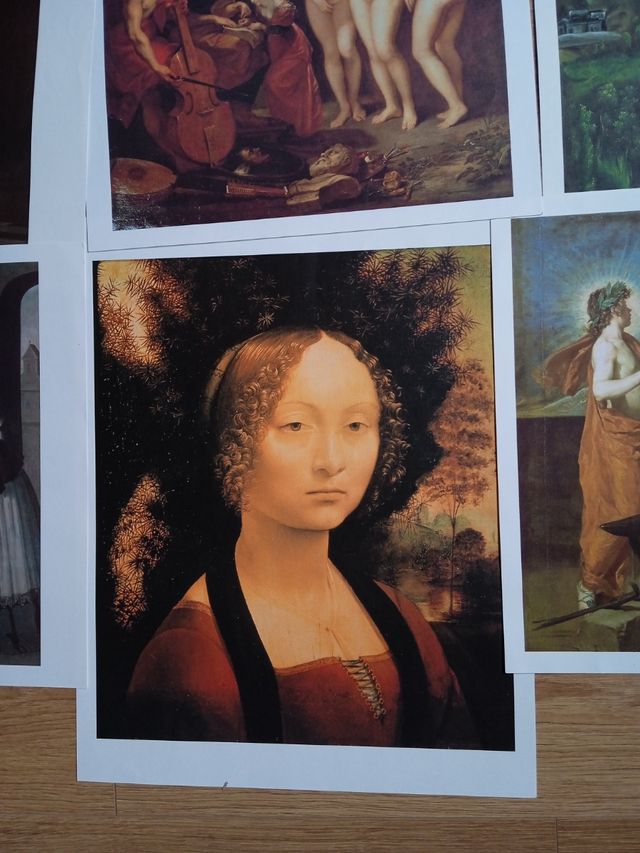 Colección 9 láminas pinturas famosas