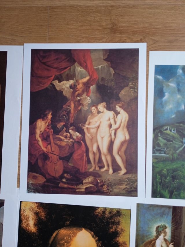 Colección 9 láminas pinturas famosas