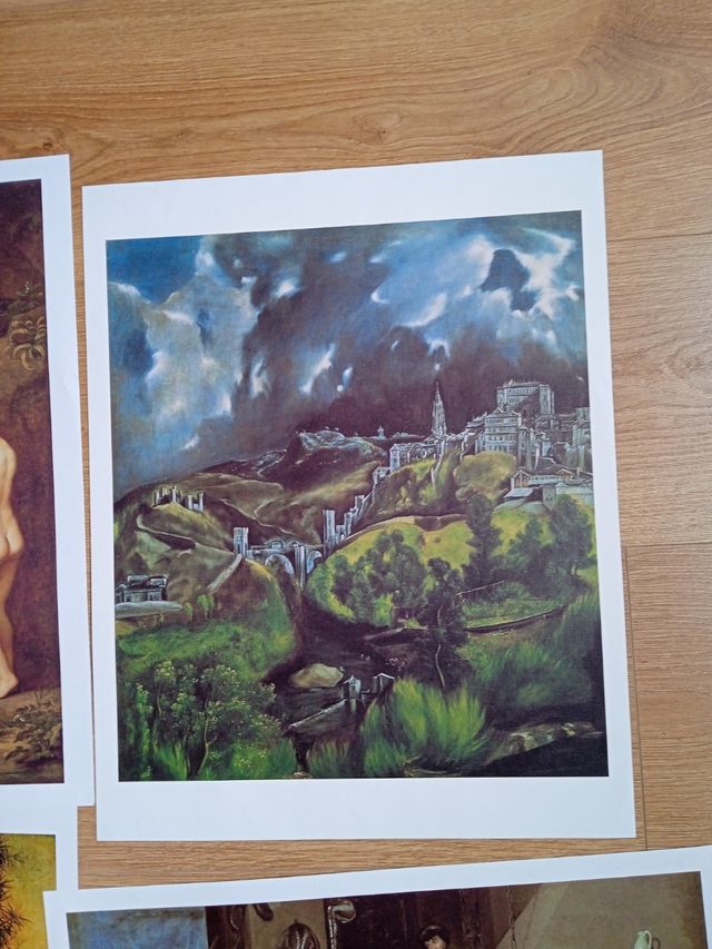 Colección 9 láminas pinturas famosas