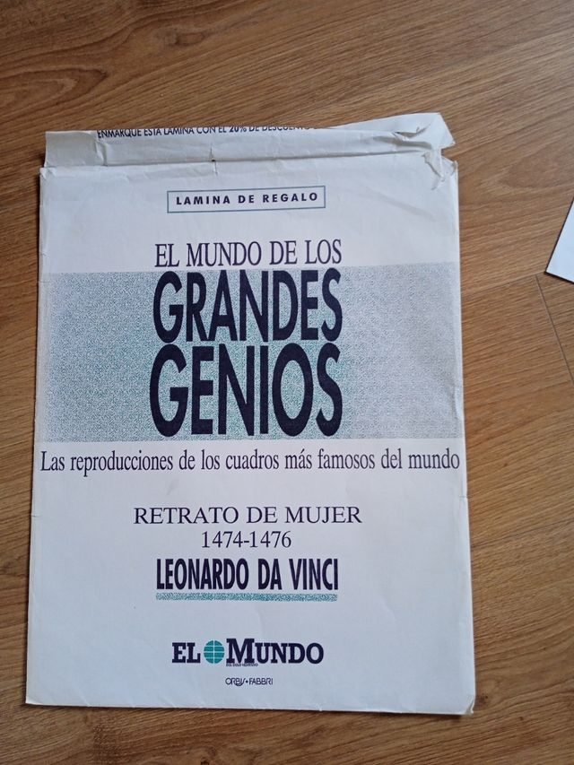 Colección 9 láminas pinturas famosas