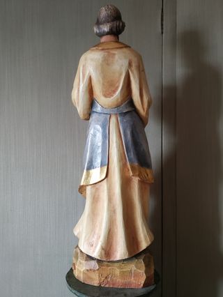 64 CM/ TALLA DE MADERA SAN JOSÉ CARPINTERO