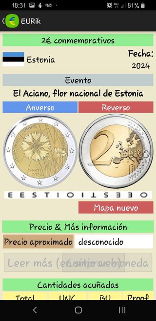 Moneda conmemorativa 2 euros Estonia 2024