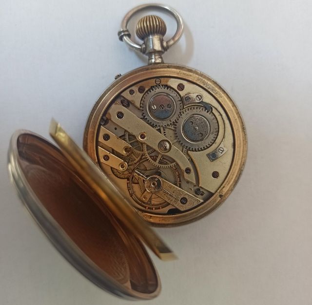 Reloj bolsillo plata PATENT Straight Line-REVISADO