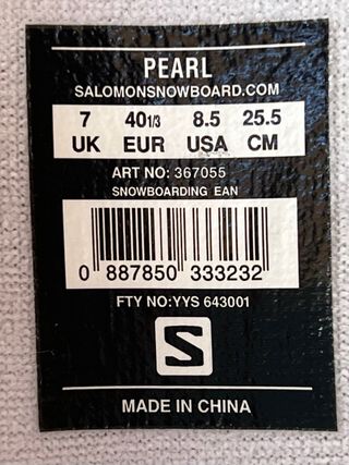 BOTA SNOW / SNOWBOARD MUJER SALOMON T40