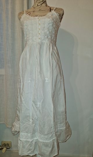 Vestido blanco largo ibicenco