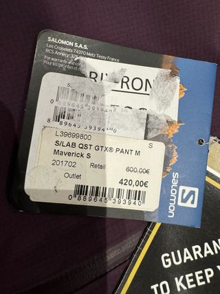 Pantalon Salomon Esqui GoreTex Pro hombre