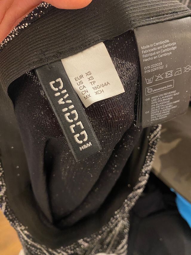 Minigonna nera con brillantini