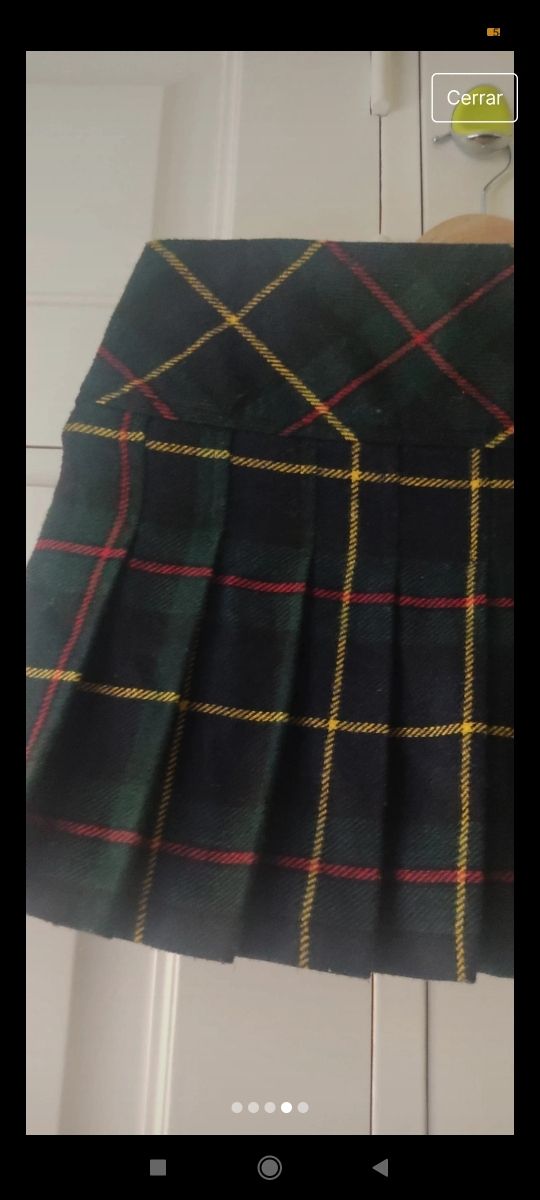 Falda de paño escocesaa