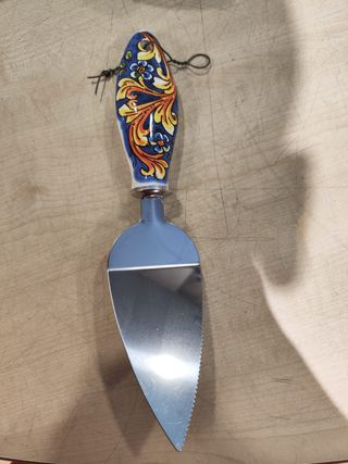 PALETTA TORTA in ceramica e acciaio inox, Ceramica