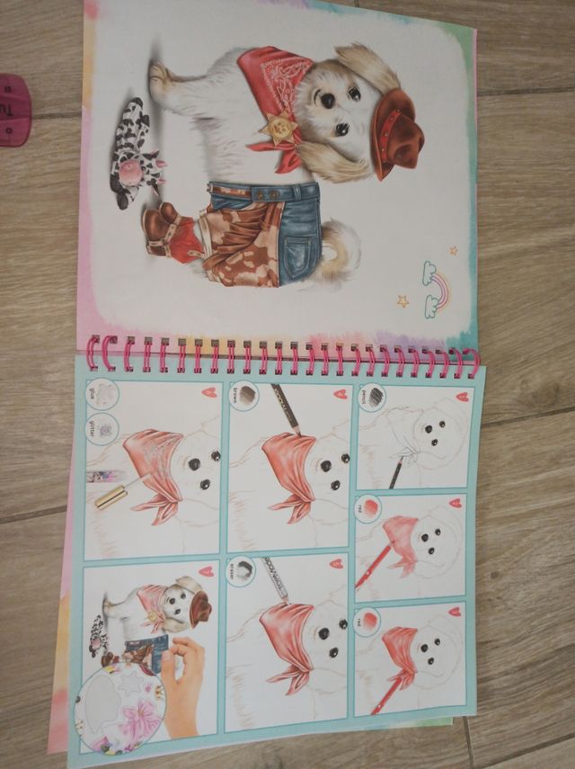Cuaderno"Top Model"para colorear perros