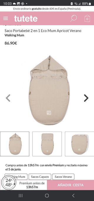 Saco cuco y grupo 0 primavera/ verano