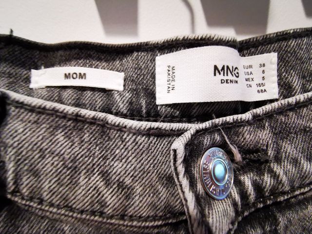 Mom jeans gris Mango - t.38