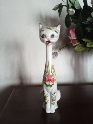 Gatto vintage in ceramica